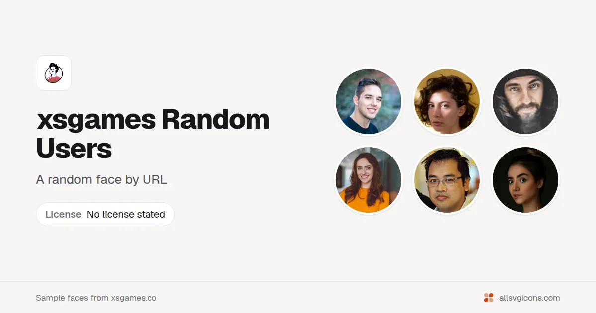 xsgames Random Users preview card with license