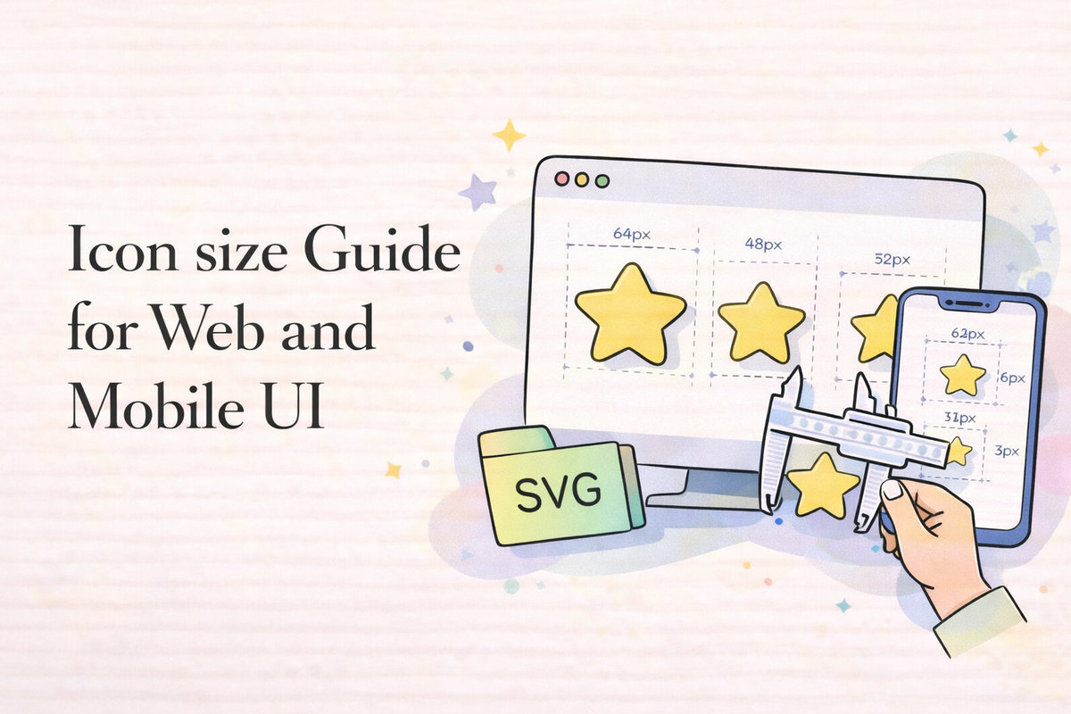 Icon Size Guidelines for Web and Mobile UI