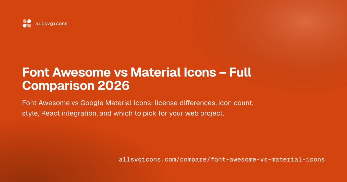 Font Awesome vs Material Icons – Full Comparison 2026